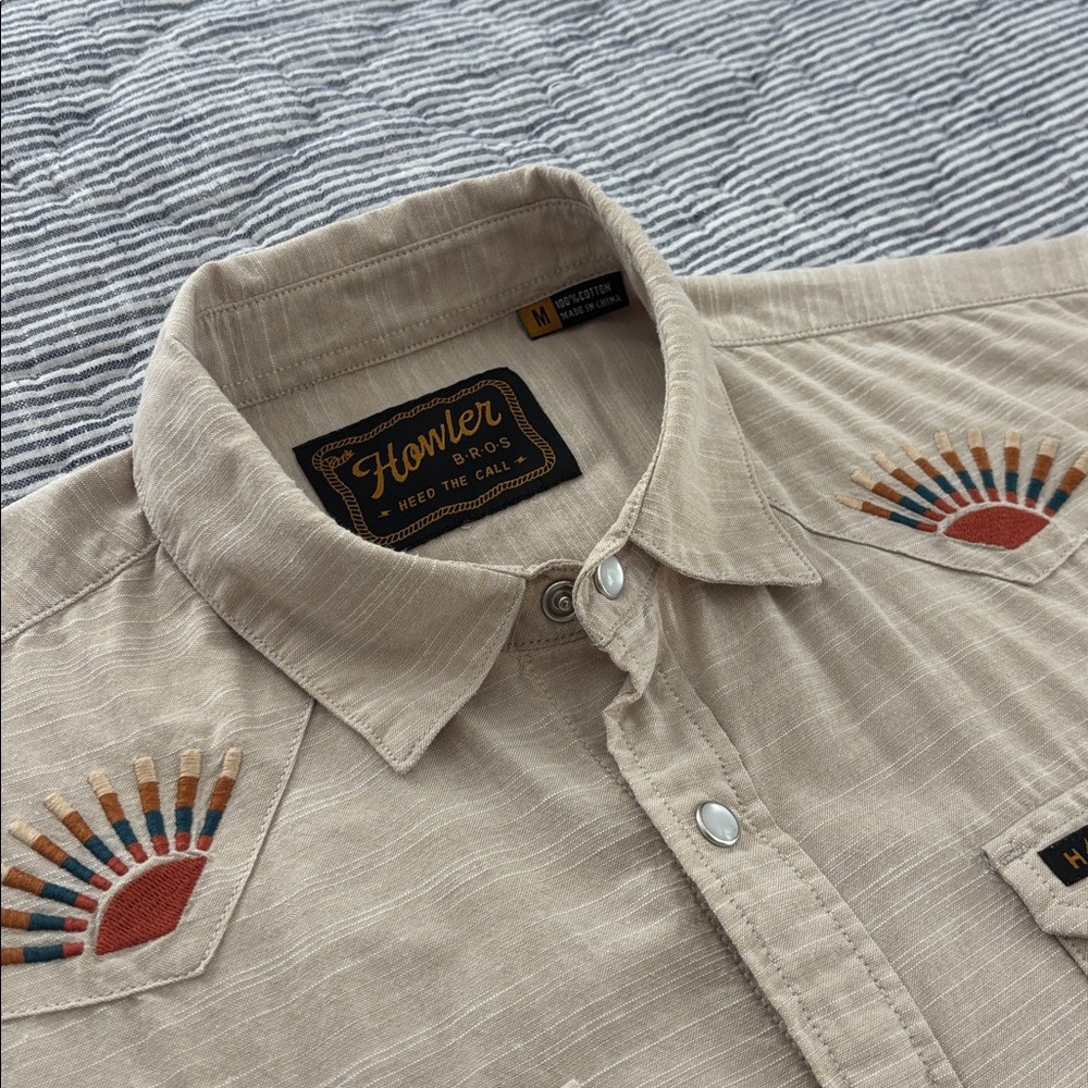 Howler Brothers Deluxe Gaucho Western Crosscut Pearl Snap Shirt
